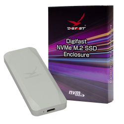 Digifast M.2 NVMe SSD Enclosure, USB3.1 GEN2 Type-C (10 Gbps), Aluminum - Silver