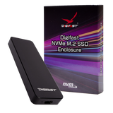 Digifast M.2 NVMe SSD Enclosure, USB3.1 GEN2 Type-C (10 Gbps), Aluminum - Black