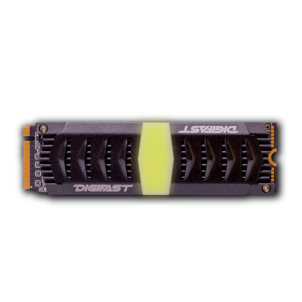 Digifast Chevron Black+ 1TB M.2 NVMe RGB SSD - Gen3x4 PCIe, M.2 2280, Toshiba BiCS3 NAND, Synchronizes with all Major Motherboard Brands